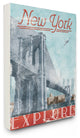 "Explore New York Nyc Vintage" Stretched Canvas Wall Art