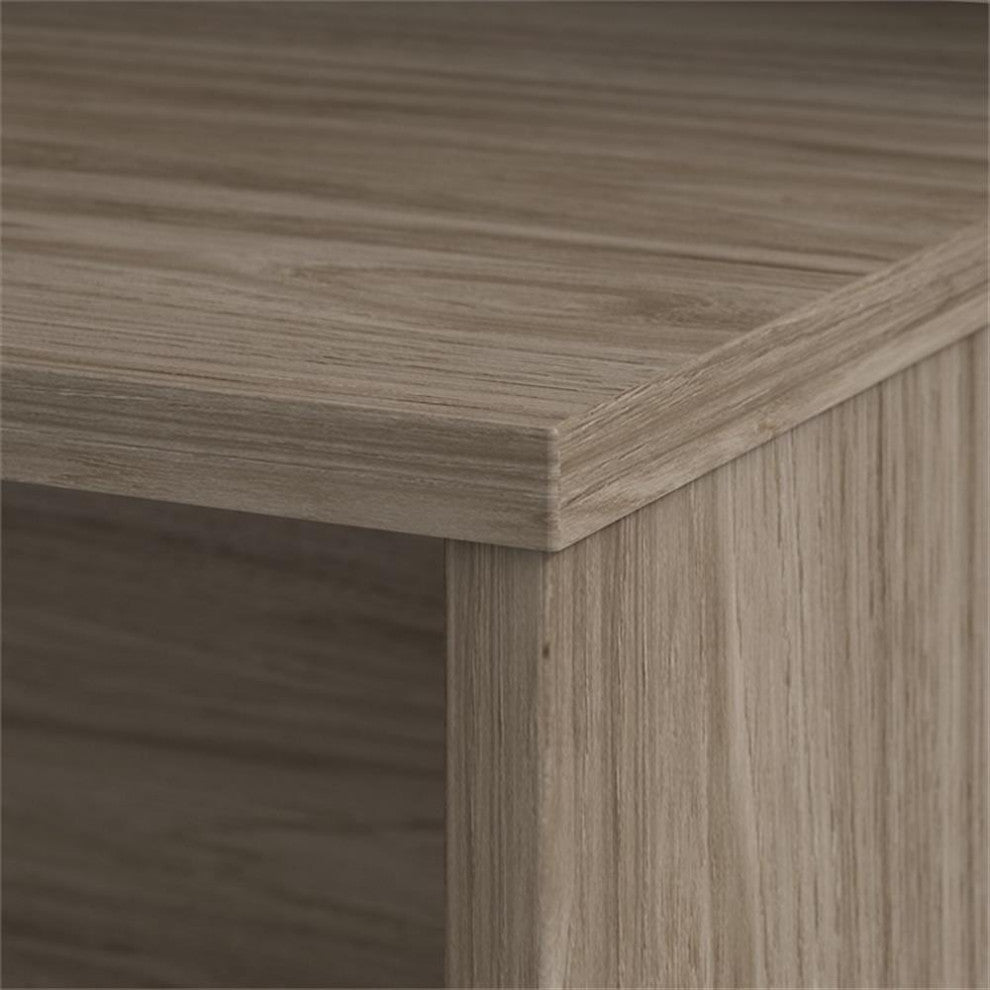 Studio C 60W x 30D L Shaped Desk in Modern Hickory - Engineered Wood
