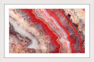 "Red Rhodochrosite" Framed Art Print