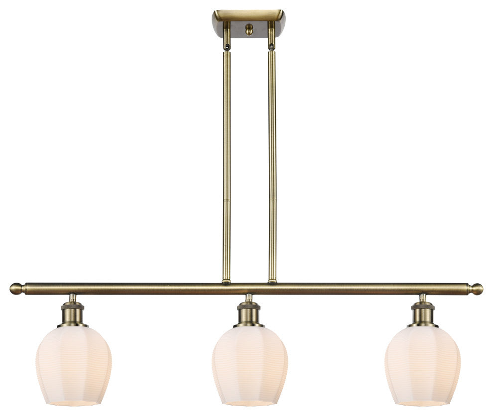 Innovations 516-3I-AB-G461-6 3 Light 36" Island Light, Antique Brass
