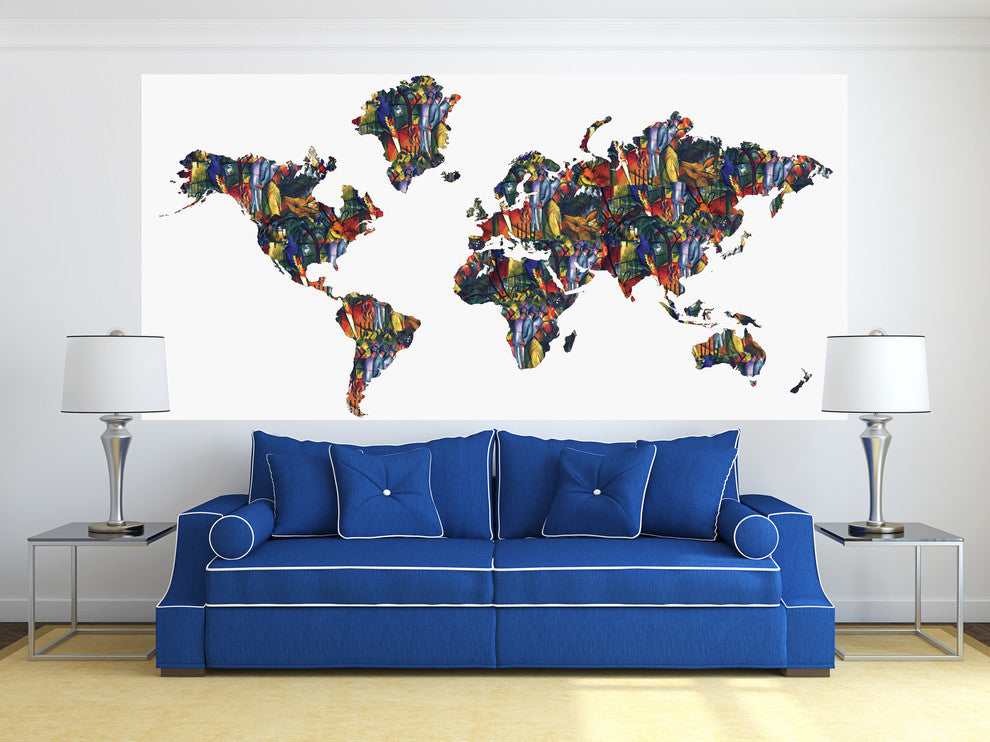 Studio Map Mural, Macke Zoo Garden, Peel and Stick, 1 Panel, 87"x42"