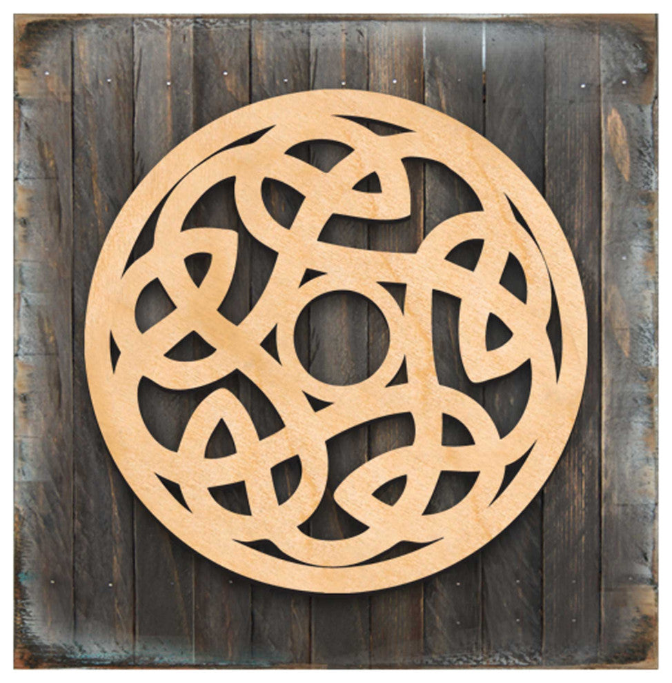 Celtic Spiral Wood Wall Decor, 24x24