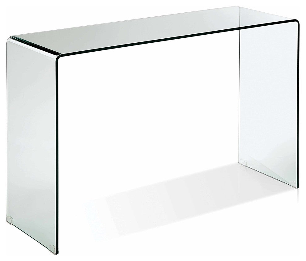 Bent Glass Console Table
