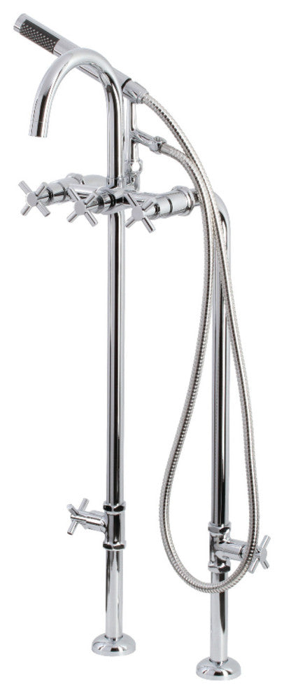 CCK8101DX Freestanding Tub Faucet With Supply Line, Stop Valve, Polished Chrome