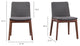 Deco Dining Chair Gray, Set of 2