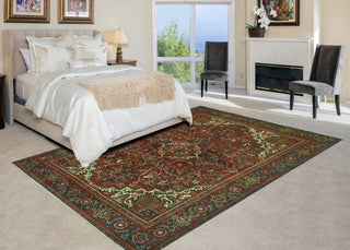 Fine Vintage Heriz Esra Red/Ivory Rug, 6'9 x 9'5