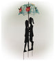 Alpine Solar Boy and Girl With Umbrella Decor and Stake, 39"Tall