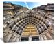 Facade of the Dom Church in City, Large Cityscape Art Print on Canvas, 60"x28"