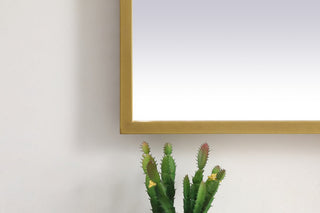 Modern Brass Led Mirror