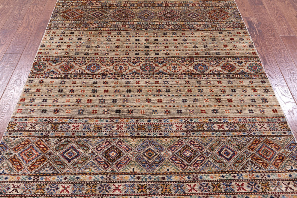 Khorjin Super Kazak Handmade Wool Rug 5' 6" X 7' 9" - Q12311