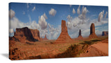 Monument Valley Mountains, Landscape Canvas Art Print, 32"x16"