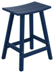WestinTrends 24" Outdoor Patio Adirondack Plastic Counter Stool, Saddle Seat, Navy Blue