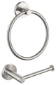 Circular 2-Piece Bathroom Hardware Set, Brushed Nickel