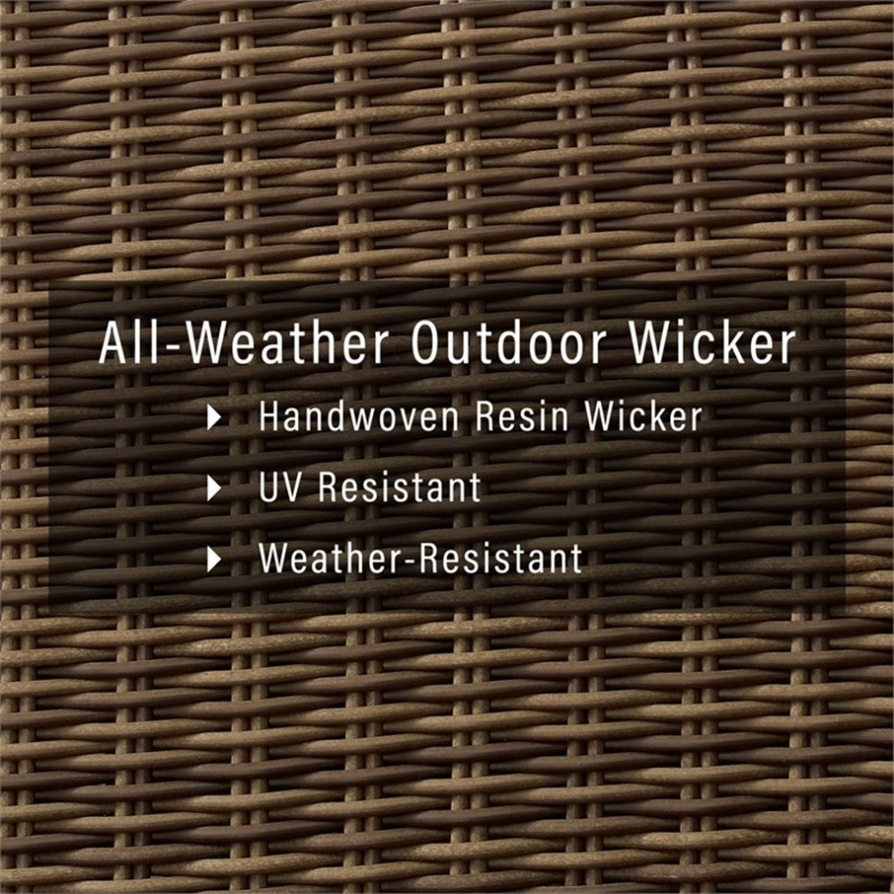 Crosley Furniture Bradenton 18.5" Wicker / Rattan Outdoor Armchair in Gray/Brown