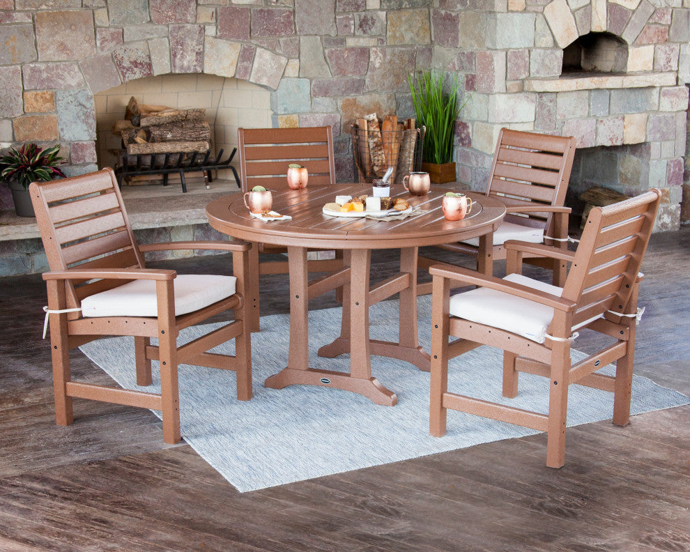 POLYWOOD Signature 5-Piece Nautical Trestle Dining Set