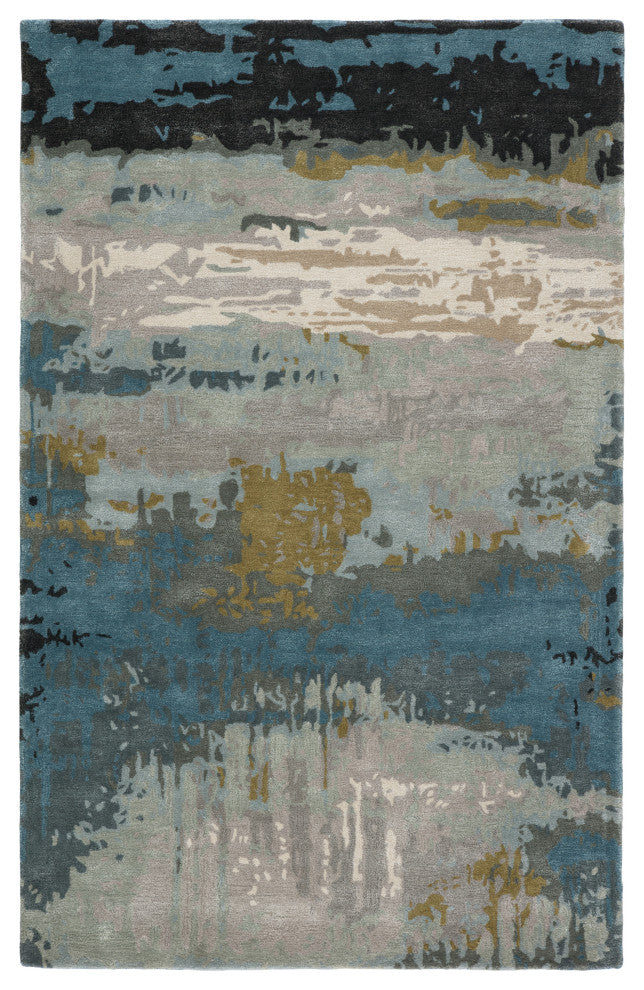 Jaipur Living Benna Handmade Abstract Black/ Green Area Rug 12'X15'