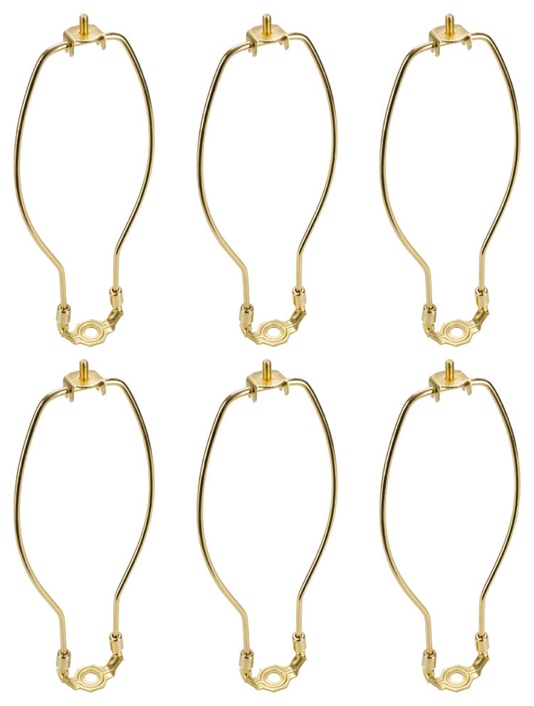 Aspen Creative 20006-16, 10" Lamp Harp With Saddle, Polished Brass, 6 Pack