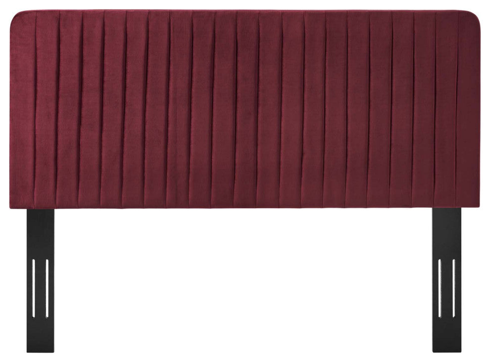 Tufted Headboard, King Size, Velvet, Red, Modern Contemporary, Bedroom Master