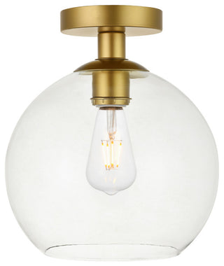 Elegant Baxter 1-Light Brass Flush Mount