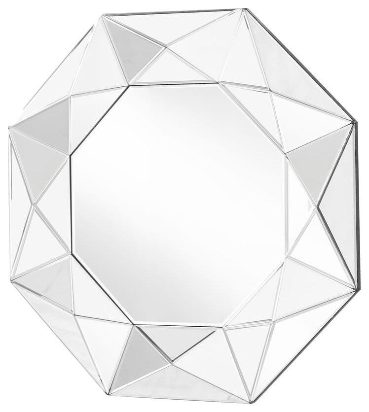Elegant MR9140 Sparkle 36" Contemporary Round Mirror, Clear