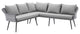 Endeavor Outdoor Patio Wicker Rattan Sectional Sofa Gray Gray -4658