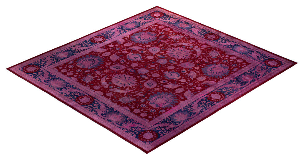 Fine Vibrance, One-of-a-Kind Handmade Area Rug Red, 13'3"x12'1"