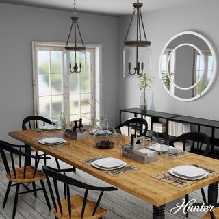 Hunter Devon Park Onyx Bengal 3 Light Pendant Ceiling Light