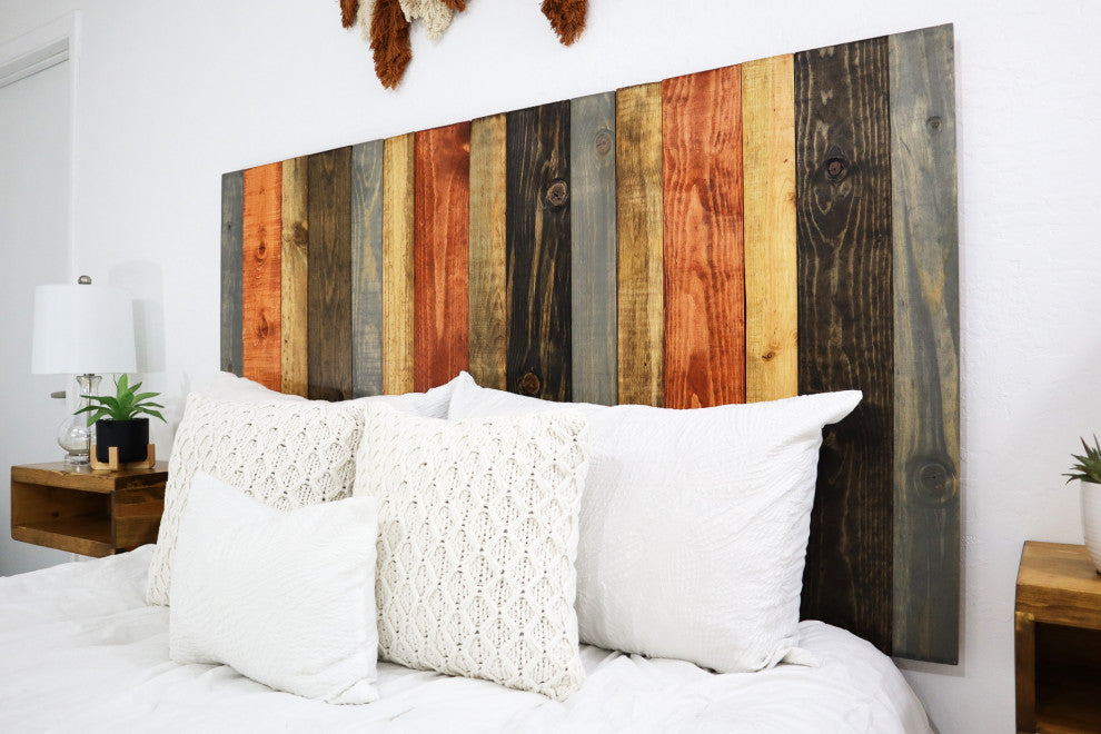 Handcrafted Headboard, Leaner Style, Harvest Mix, Cal King