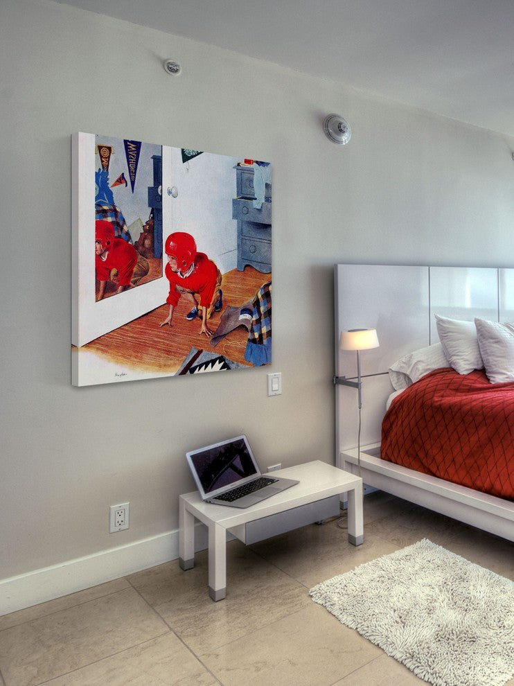 "Home Football" Painting Print on Canvas by George Hughes