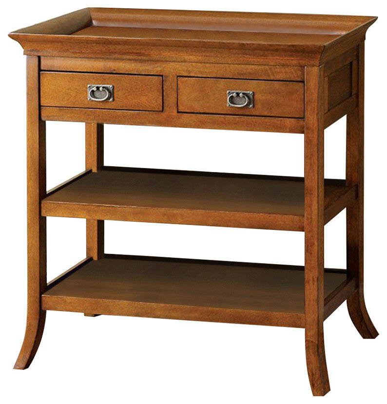 Wickenburg Transitional Side Table, Medium Oak