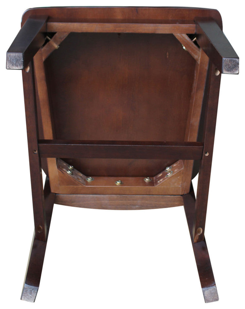 Set of Two San Remo Slat Back Chairs, Rich Mocha