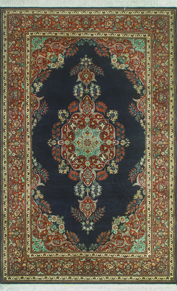 Heirloom Naseer Park Red/Light Green Rug, 4'3x6'9