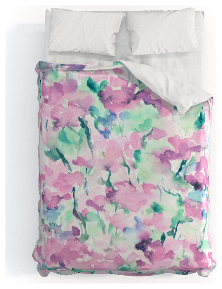 Deny Designs Jacqueline Maldonado Divine Feminine Pink Duvet Cover, Queen