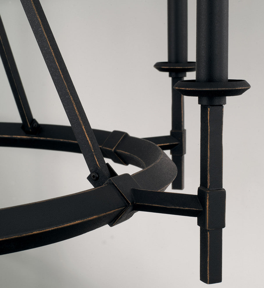 Capital Lighting 445261 Ogden 6 Light 33"W Taper Candle Ring - Brushed Black