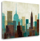 "Summer In The City I Blue" By Michael Mullan, Giclee on Gallery Wrap Canvas
