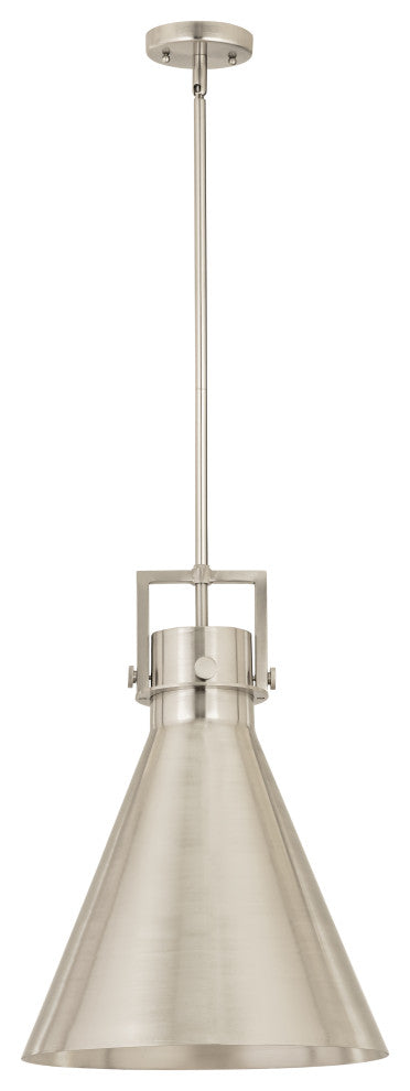 Innovations Lighting 710-1S-SN-M711-14SN-LED Newton Cone 1 Light 14" Pendant