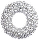 Vickerman Plastic Ball Ornament Wreath, 24", Silver