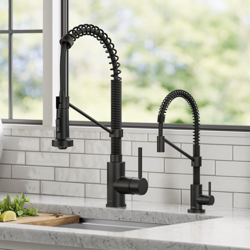 Bolden Commercial Style Pulldown Kitchen Faucet and Water Filter Faucet MB