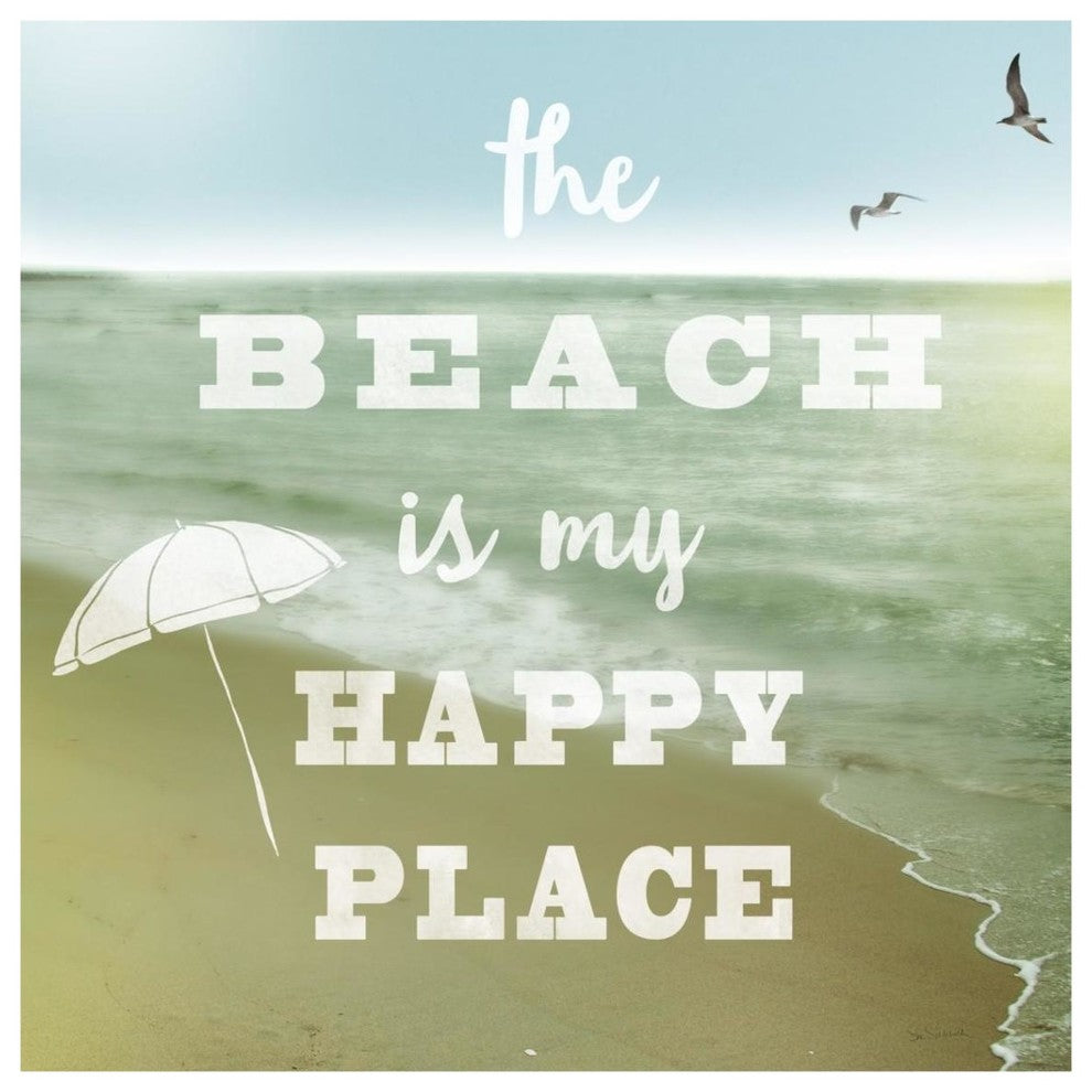 "Happy Beach" Digital Paper Print by Sue Schlabach, 38"x38"