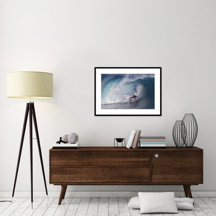 "A Wave Player" Framed Digital Print by Cheng Chang, 38"x28"