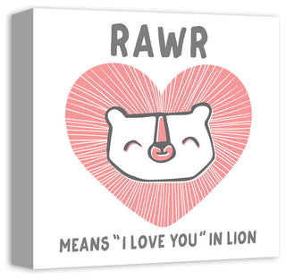 Lion Love 12x12 Canvas Wall Art