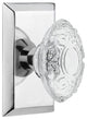 Studio Plate Single Dummy Crystal Victorian Knob, Bright Chrome, STUCVI