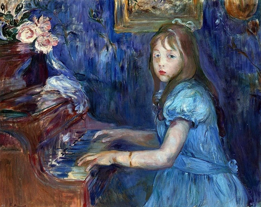 Berthe Morisot Lucie Leon at the Piano Wall Decal