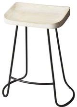 Transitional Alton Stool in Mango Wood