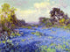 Julian Onderdonk Blue Bonnets at Late Afternoon Gallery Wrapped Canvas Print