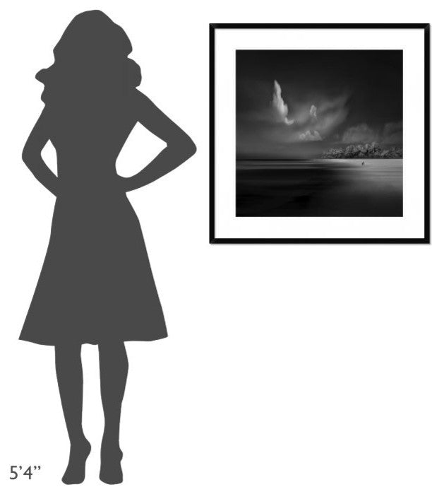 "Sea Shore View" Framed Digital Print by Antonyus Bunjamin (Abe), 32"x32"