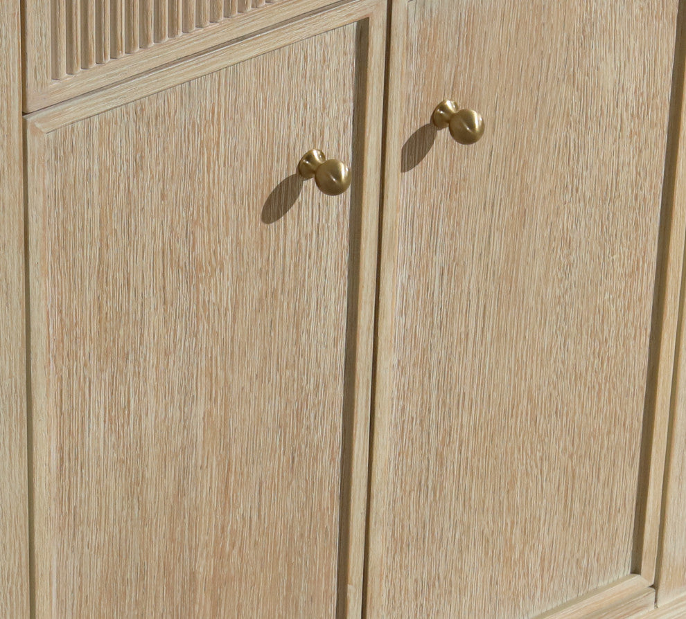 Redondo Bathroom Vanity, Ash Oak, 55", Single Sink, Freestanding