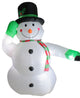 8' Animated Inflatable Lighted Standing Snowman Christmas Outdoor Decoration