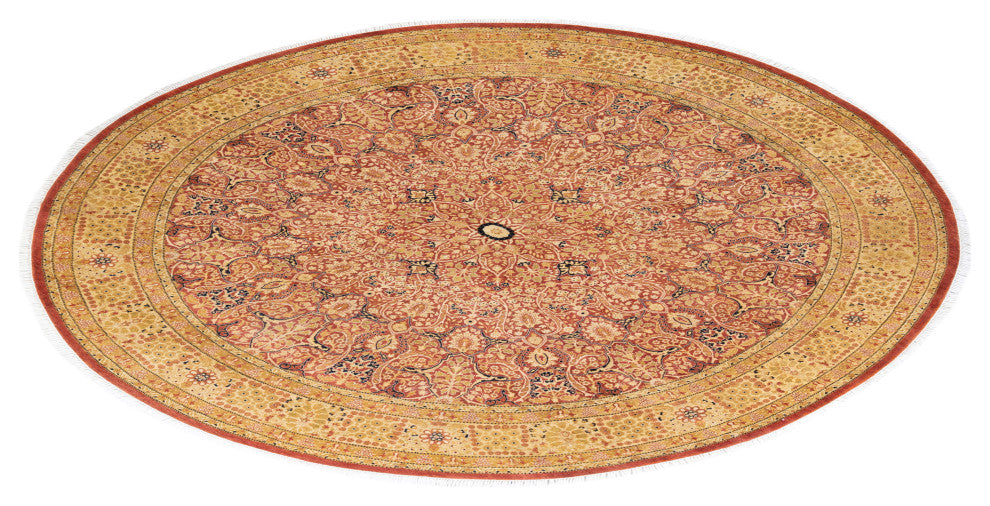Mogul, One-of-a-Kind Hand-Knotted Area Rug Orange, 8'' 1" x 8'' 1"