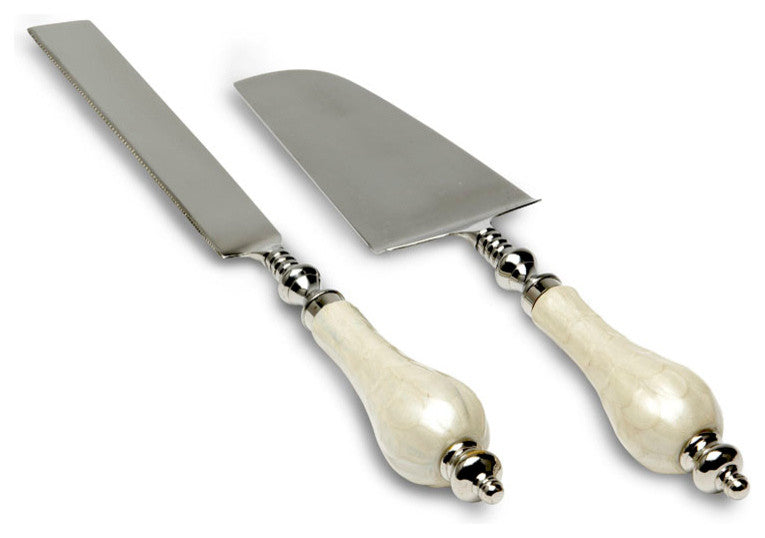 Peony Cake Serving Set, Snow